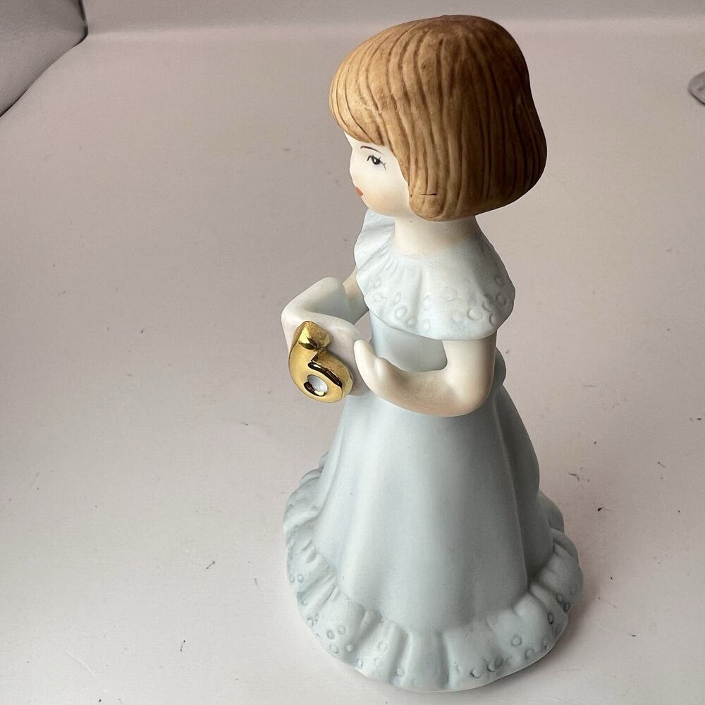 Vintage Enesco Growing Up Birthday Girls 3 4 5 6 Girl Figurines Lot Brunette - Picture 16 of 16